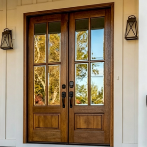 Modern Style Home Wholesale Design Casement Triple Glass Aluminum Composite Clad Wooden Frame Timber Casement Doors