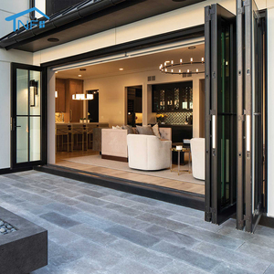 NFRC AS2047 Certified Factory Waterproof Soundproof Folding Aluminium Bifold LOW-E Double Glazing Glass Doors