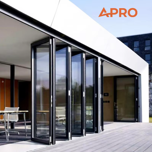 APRO Aluminium Folding Door Price Thermal Break Glass Bifold Door