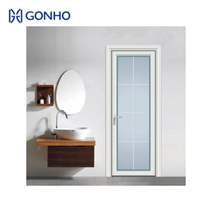 GONHO Modern Design Aluminium Casement Interior Glass Bathroom Doors