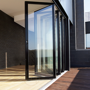 Aluminum Alloy Doors Terrace Balconies Commerce Outdoor Hurricane Folding Bifold Doors