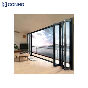 Soundproof Bi Folding Glass Door Aluminium System