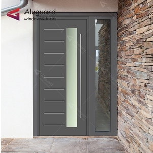 Luxury Minimalist Style Villa Exterior Home Entrance Main Door Aluminium Pivot Fibreglass Entry Door