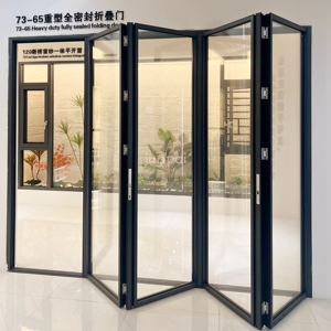 CE Certified High Strength Aluminum Durable Anti-hand Squeezing Foldable Entrance Door