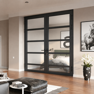Custom Glass Double Swing Door House and Villa