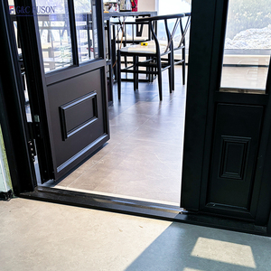 Fuson New Style Minimalist Design Waterproof Exterior Aluminium Glass Double Door