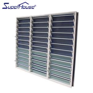Custom Jalousie Blinds Louvers Aluminium Frame Glass