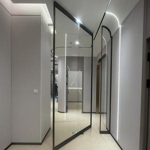 Minimalist Luxury Soundproof Aluminum Glass Pivot Entry Door