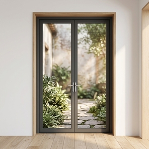 Waterproof and Thermal Insulated Aluminum Double Front Door
