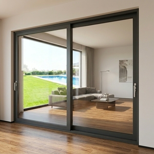 Custom Made Aluminum Sliding Door System with Large Panel Glass