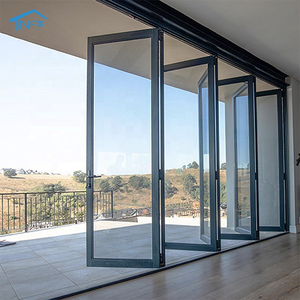 NFRC Modern Double Glazed Bifold Aluminum Door