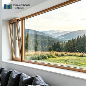 Aluminum Clad Wood Windows Triple Glazed Low-E Glass Hurricane Resistant