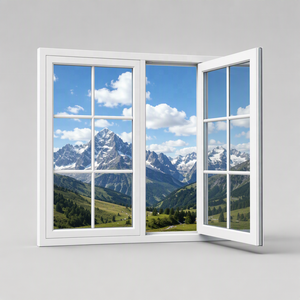 Custom Soundproof Thermal Break Aluminum Casement Window Heat InsulationDouble Pane Tempered NFRC with Screen Grilles Project