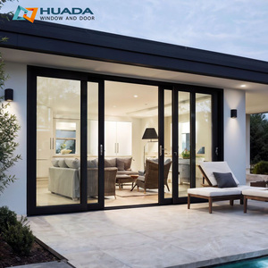 Hurricane Proof 4 Panel Aluminum Sliding Doors Soundproof Heavy Duty Lift and Slide Door
