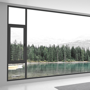 DERCHI Waterproof Windows External Storm Proof Hurricane Impact Modern Design Aluminum Casement Windows