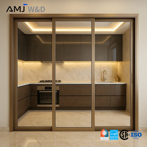 Modern 3 Panel Sliding Glass Doors