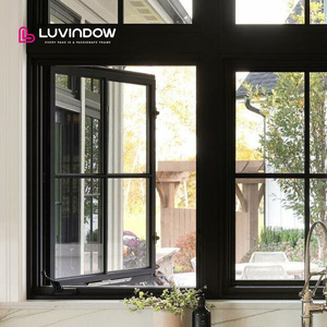 American Style Aluminum Crank Operated Outward Opening Window for Villa Use