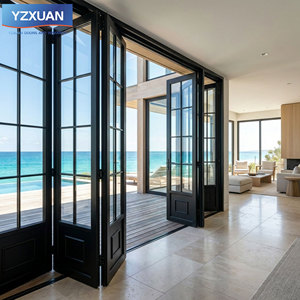 Luxury Retro Style Aluminum Folding Glass Door French Heritage Villa