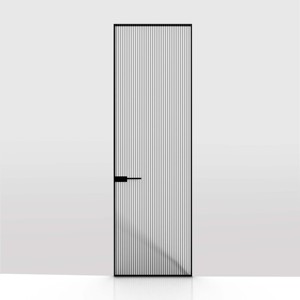 Modern Style 55mm Aluminium Frameless Interior Door with Invisible Glass Durable Windproof Finished Surface ISO9001 Certified