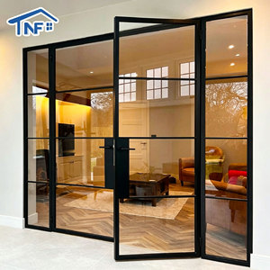 NFRC AS2047 Thermal Break Casement Door Custom Double Glazed Swing French Doors