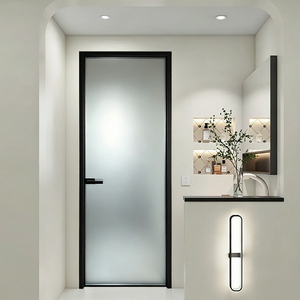 Customizable Aluminum Frame Glass Single Door