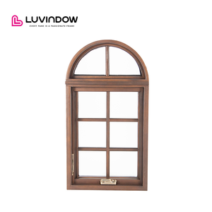 NFRC Certified Texas Aluminium Double Glass Window Clad Wood Crank Casement