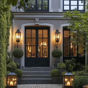 OUNA Modern Aluminum French Doors for Entrance Hurricane Proof and Soundproof