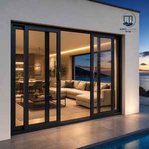 Double Tempered Glass Hurricane Impact Sliding Door
