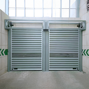 Windproof Metal Roll up Hard Industrial Doors Aluminum Spiral High Speed Door