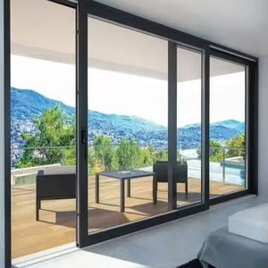 Customized Aluminum Balcony Sliding Doors with Double Tempered Glass
