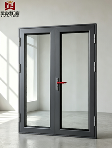 Thermal Break Aluminium Casement Doors Energy Efficient Waterproof Windproof for European Villas CE Certified