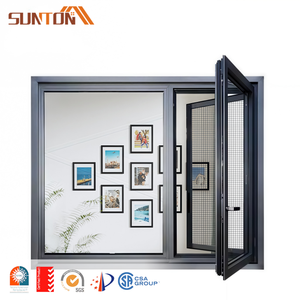 French Style Black Aluminum Casement Window