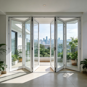 American Style Aluminum Folding Patio Exterior Glass Door