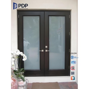 Modern Aluminum Double Leaf Door with Netting