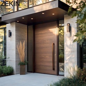 ZEKIN Modern American Design House Heat Insulation Fire Prevention Luxury Entrance Pivot Door