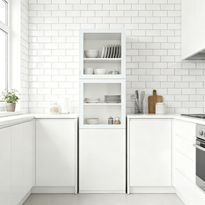 Custom Durable Modern Extruded Aluminum Profile Kitchen Side Cabinet Door
