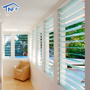 Hurricane Proof Adjustable Vertical Venetian Blinds Louvre Window