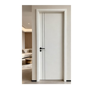 High End Minimalist Fluted Single Room Door Custom Aluminum Frame