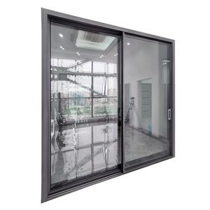 Wholesale Bulk Luxury Manufacturing Aluminum Exterior Double Glass Sliding Entry Door