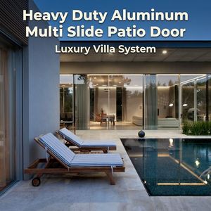 Heavy Duty Aluminum Multi Slide Patio Door Ultra Slim Sightline