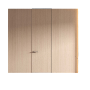 Luxury Frameless Windproof Aluminum Wood Door