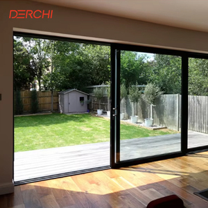 Residential House Sliding Panoramic Tempered Lowe Glass Door