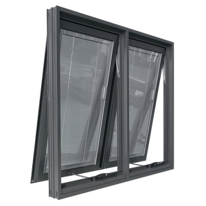 Florida Approval Hurricane Proof Impact Resistance Miami Aluminium Chain Winder Awning Windows With Louvres