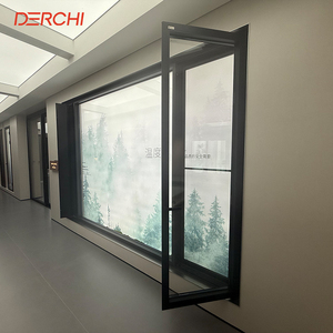 DERCHI Customized Fixed windows Double Tempered Insulating Broken Bridge windows Slim Profile Aluminium Casement windows