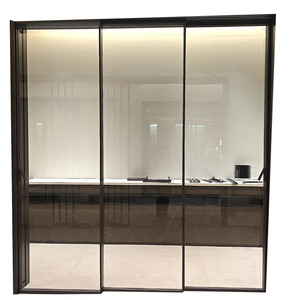 Custom Design Anti-corrosion Waterproof Thermal Insulated Aluminium Sliding Glass Door for Kitchen