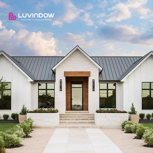 Soundproof Aluminum Exterior Doors Full View Design Slim Profile Hinged Doors