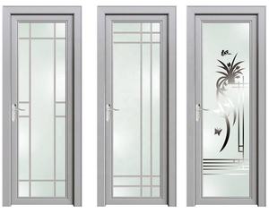 Aluminum Bathroom Door Bathroom Sliding Glass Door Interior Aluminum Fiber Bathroom Door