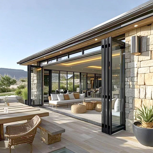 NFRC Thermal Break Aluminum Folding Door Retractable Insect Screen