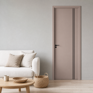 Modern Aluminum Interior Door Eco-friendly Wood Grain Finish