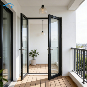 Foshan Aluminum Alloy Entry Doors Swing Glass Door